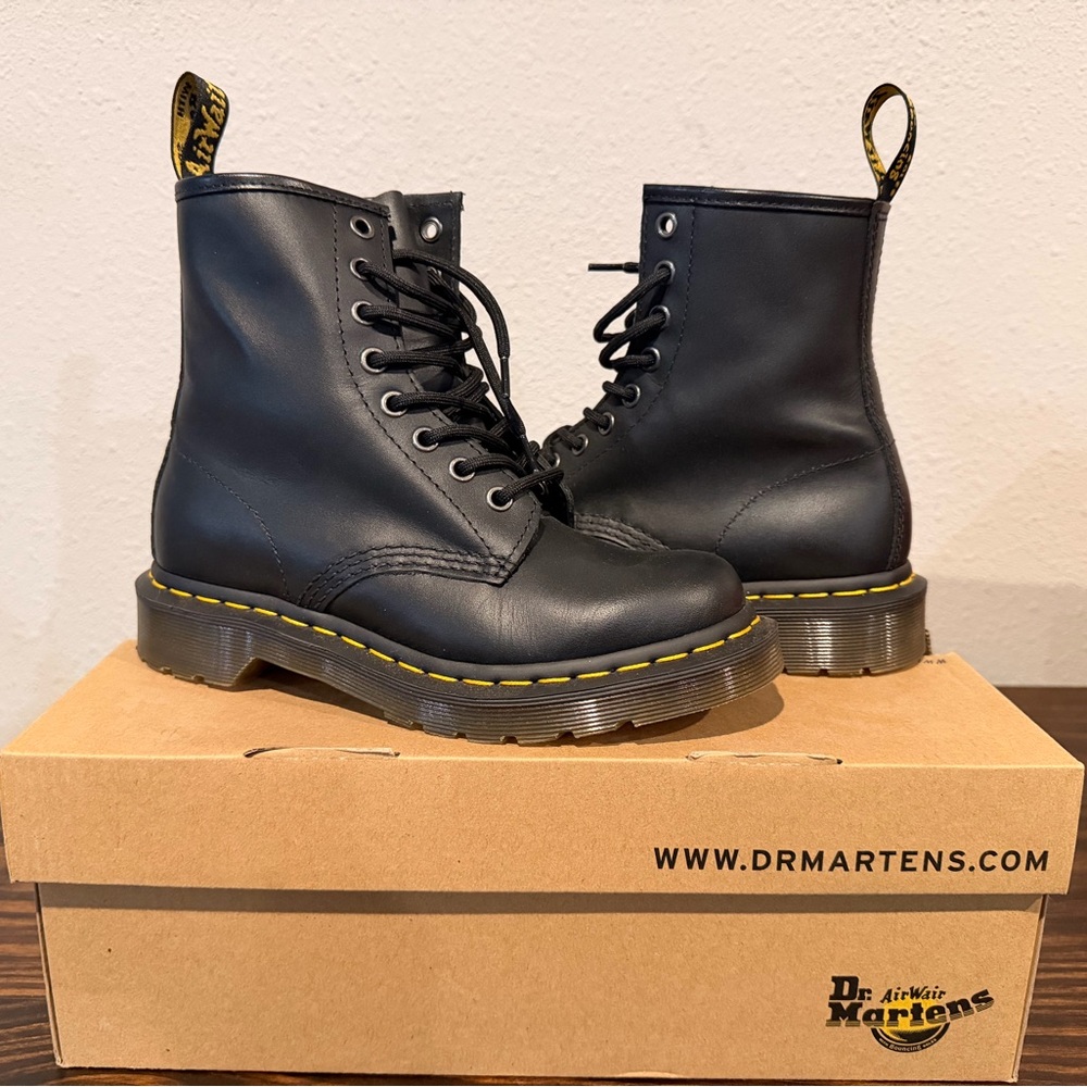 Dr. Martens Black Nappa Boots